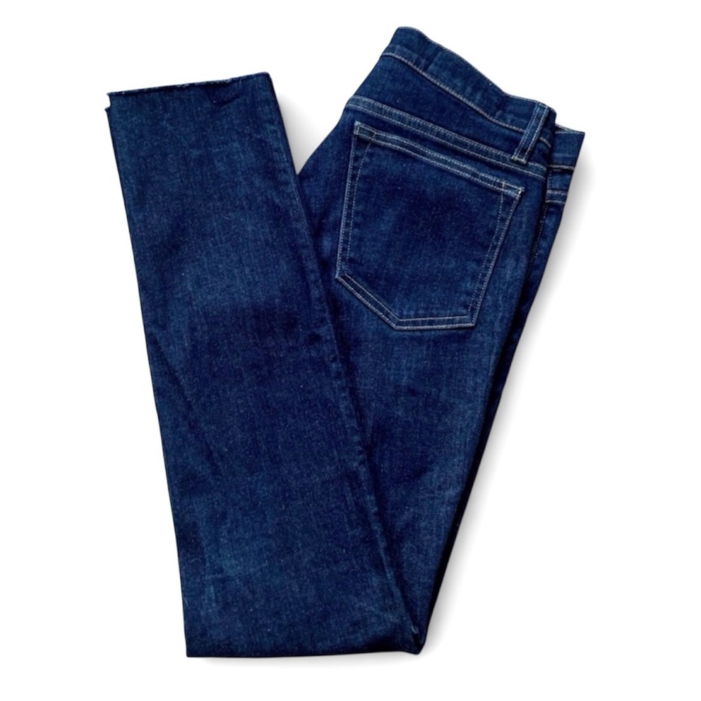 Imogene + Willie Lucy Skinny Jeans Raw Hems Dark Wash 27